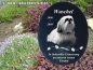 Preview: Tiergedenkstein ovale handbehauene Form