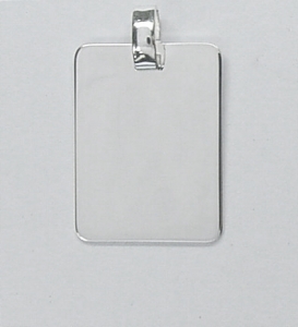 Anhänger rechteckig SILBER 925/000 mit Gravur #6878