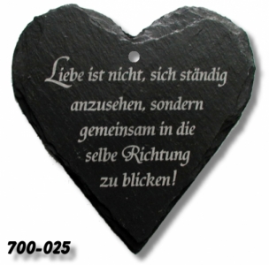 Schiefer-Spruchherz Spruch Nr. 25