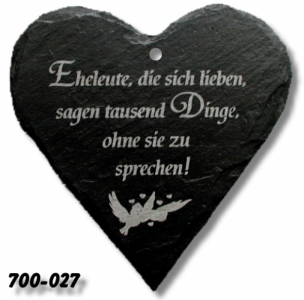 Schiefer-Spruchherz Spruch Nr. 27