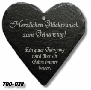 Schiefer-Spruchherz Spruch Nr. 28
