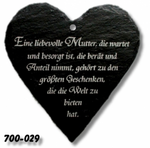 Schiefer-Spruchherz Spruch Nr. 29