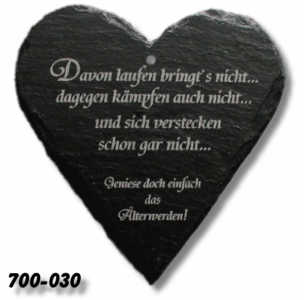 Schiefer-Spruchherz Spruch Nr. 30