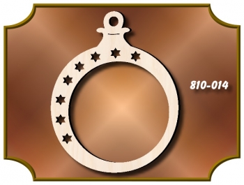 Klöppelrahmen Holz 810-014 "Behang WEIHNACHTSKUGEL"