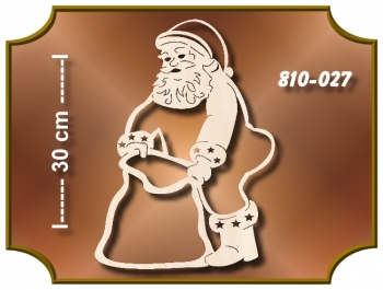Klöppelrahmen Holz 810-027 "Fensterbild WEIHNACHTSMANN"