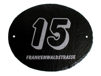 Preview: Hausnummer Schieferschild