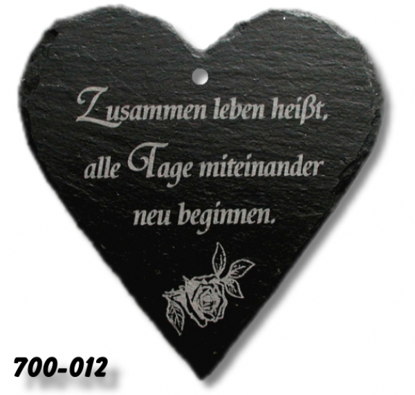 Schiefer-Spruchherz Hochzeit 12