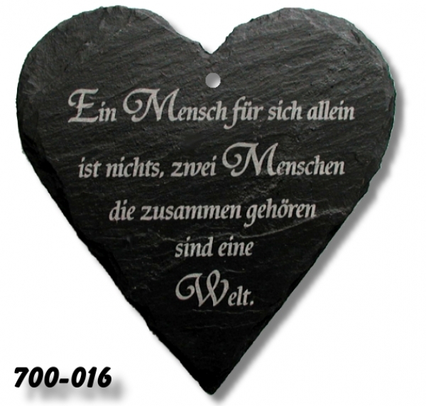 Schiefer-Spruchherz Hochzeit 16