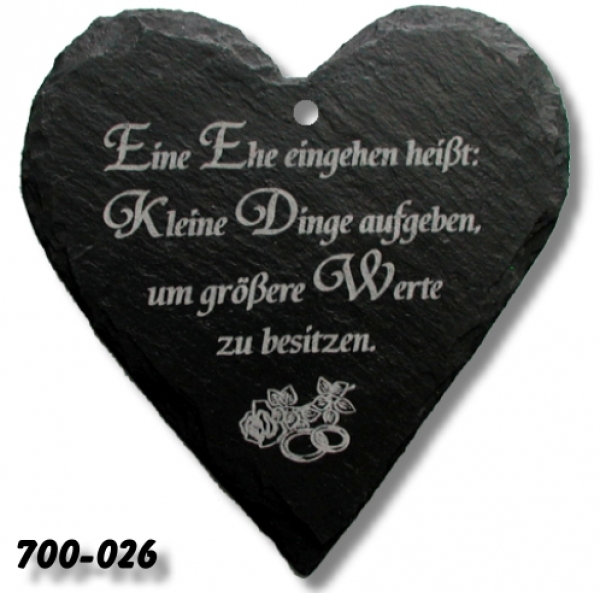 Schiefer-Spruchherz Hochzeit 26