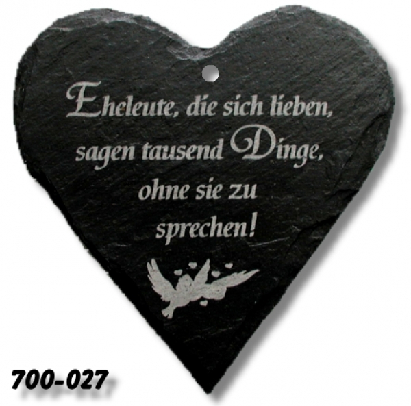 Schiefer-Spruchherz Hochzeit 27