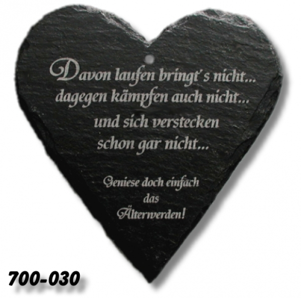 Schiefer-Spruchherz GEBURTSTAG #30