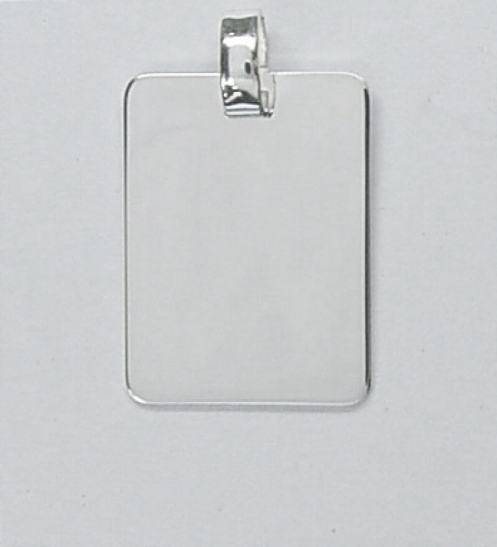 Anhänger rechteckig SILBER 925/000 mit Gravur #6878
