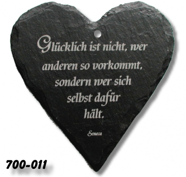 Schiefer-Spruchherz Spruch Nr. 11