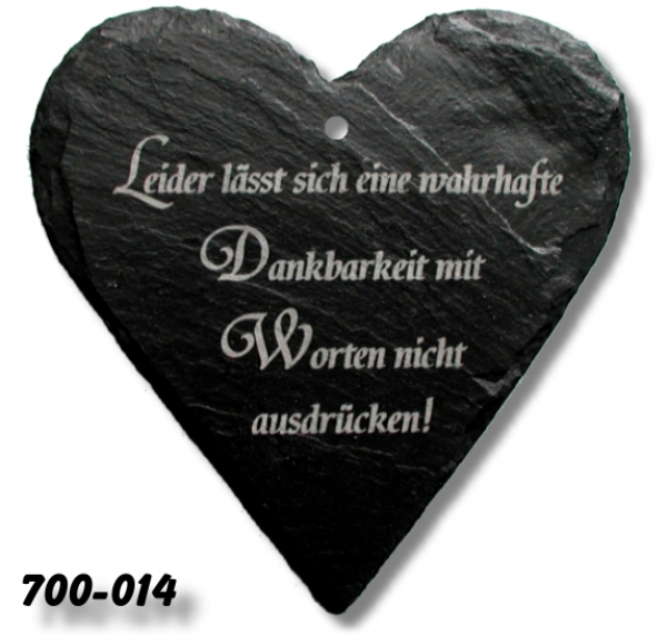 Schiefer-Spruchherz Spruch Nr. 14