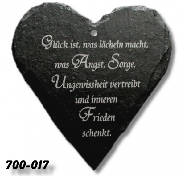 Schiefer-Spruchherz Spruch Nr. 17