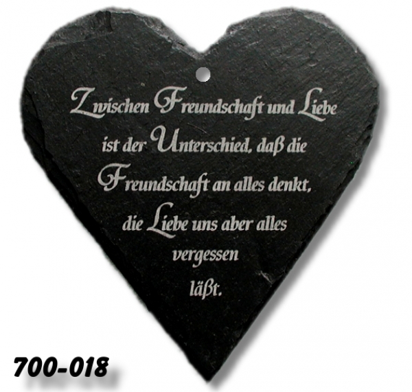 Schiefer-Spruchherz Spruch Nr. 18
