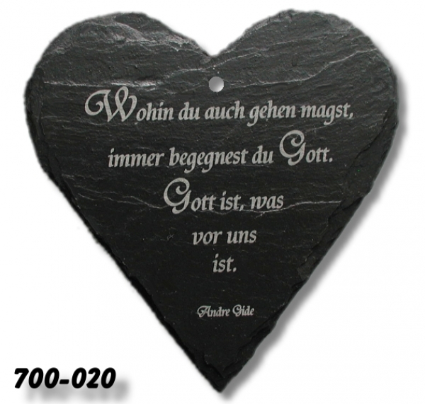 Schiefer-Spruchherz Spruch Nr. 20