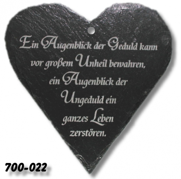 Schiefer-Spruchherz Spruch Nr. 22
