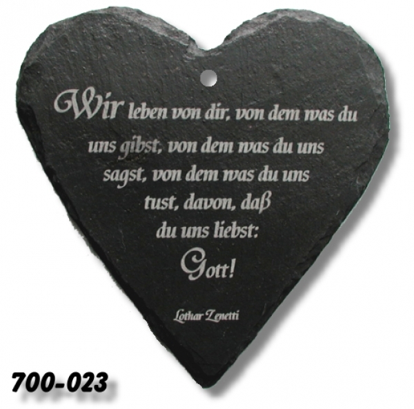 Schiefer-Spruchherz Spruch Nr. 23