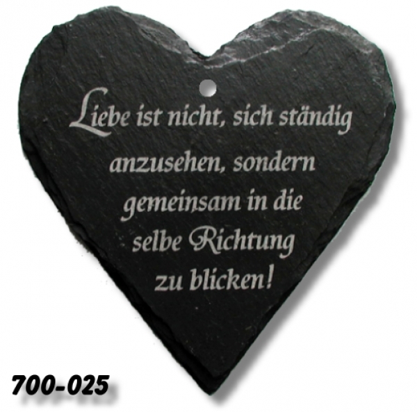 Schiefer-Spruchherz Spruch Nr. 25