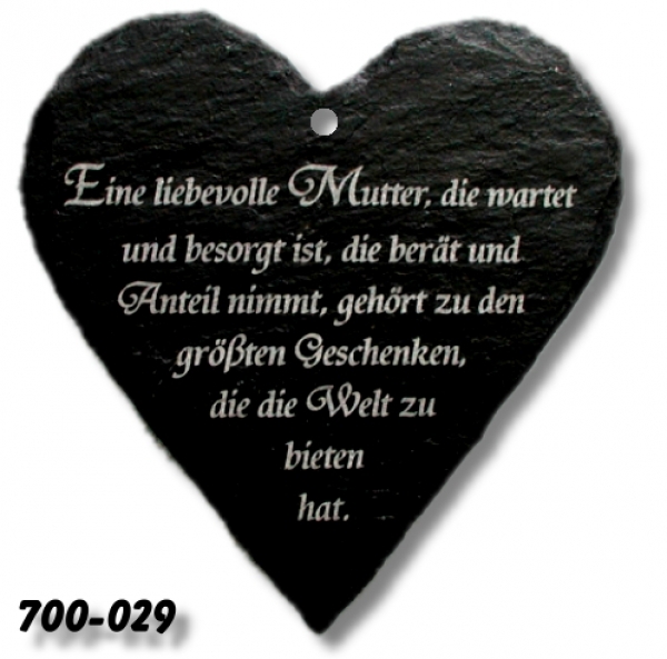 Schiefer-Spruchherz Spruch Nr. 29