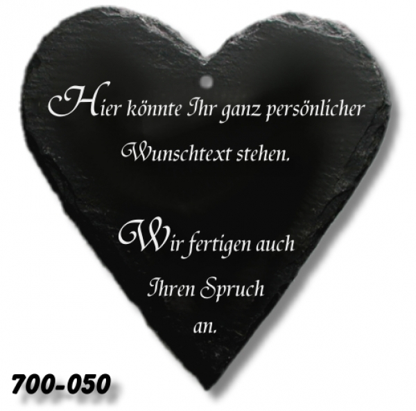 Schieferherz 10cm mit Indiviualtext