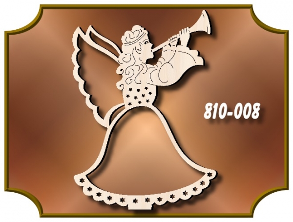 Klöppelrahmen Holz 810-008 "Aufsteller Trompetenengel"