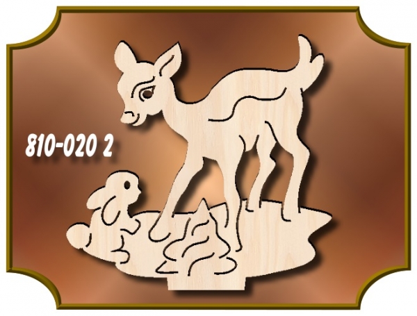 Klöppelrahmen Holz 806-020 "Steckfigur für Baumsystem REH UND HASE"