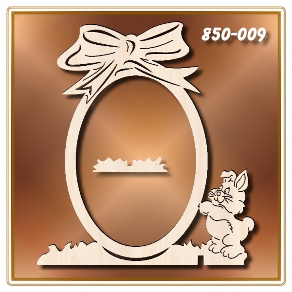 Klöppelrahmen Holz 850-009 "OSTEREI MIT HASE"