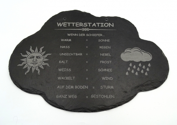 Schiefer Wetterstation Wolkenform