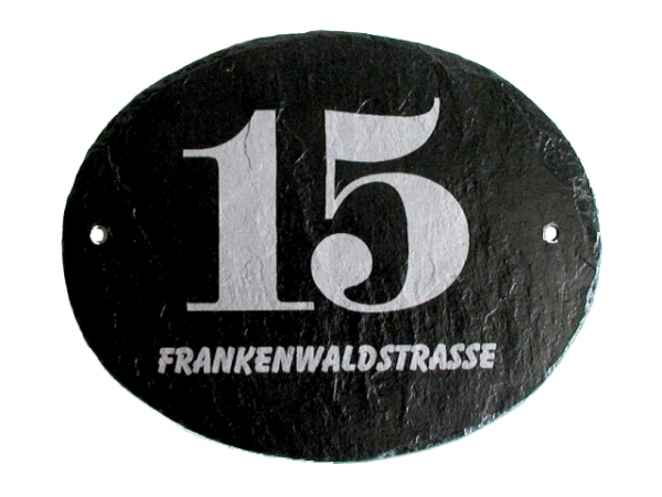 Hausnummer Schieferschild