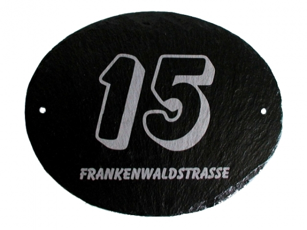 Hausnummer Schieferschild