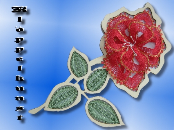 Klöppelbrief AR-172 "Fensterbild Rose 3D"