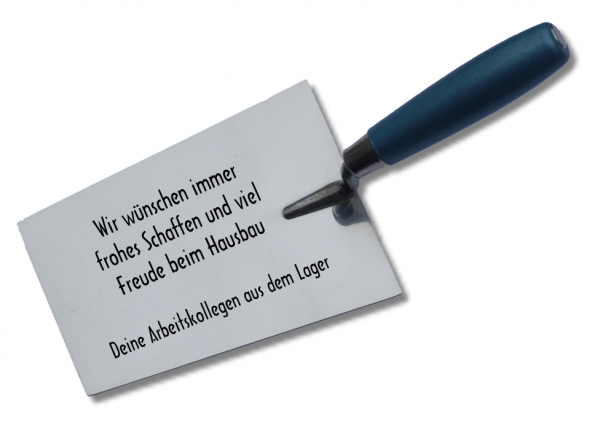 Maurerkelle aus Edelstahl mit Wunsch-Gravur