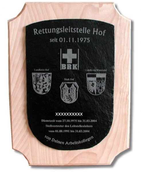 Kollegen-Abschied auf Schiefertafel