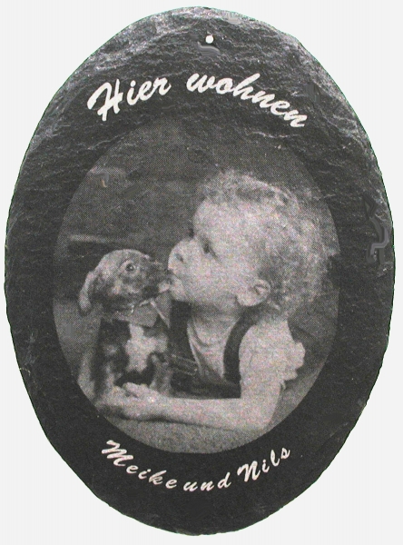 Ovalschiefer mit Wunschgravur
