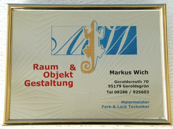 Gravurbild im Spiegel mit Rahmen