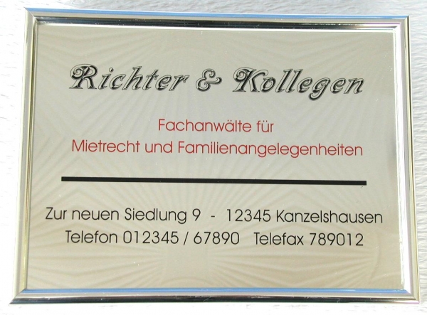 Gravurbild im Spiegel mit Rahmen
