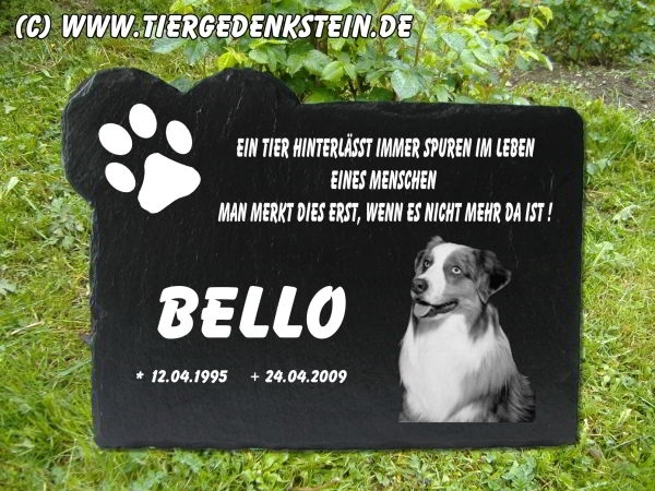 Tiergedenkstein mit Herzansatz