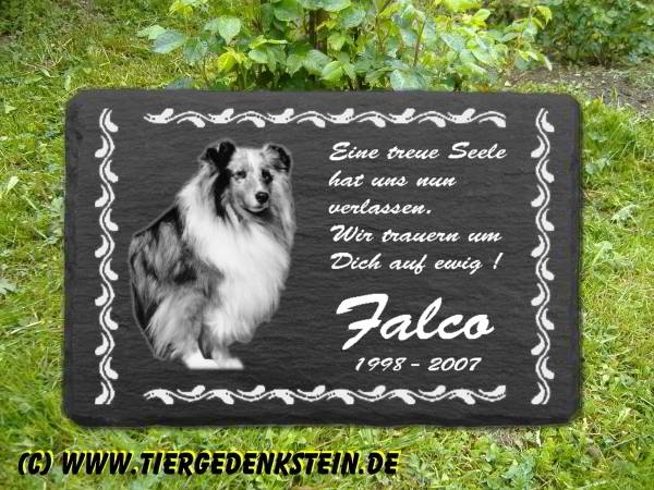 Tiergedenkstein in gerader Rechteckform